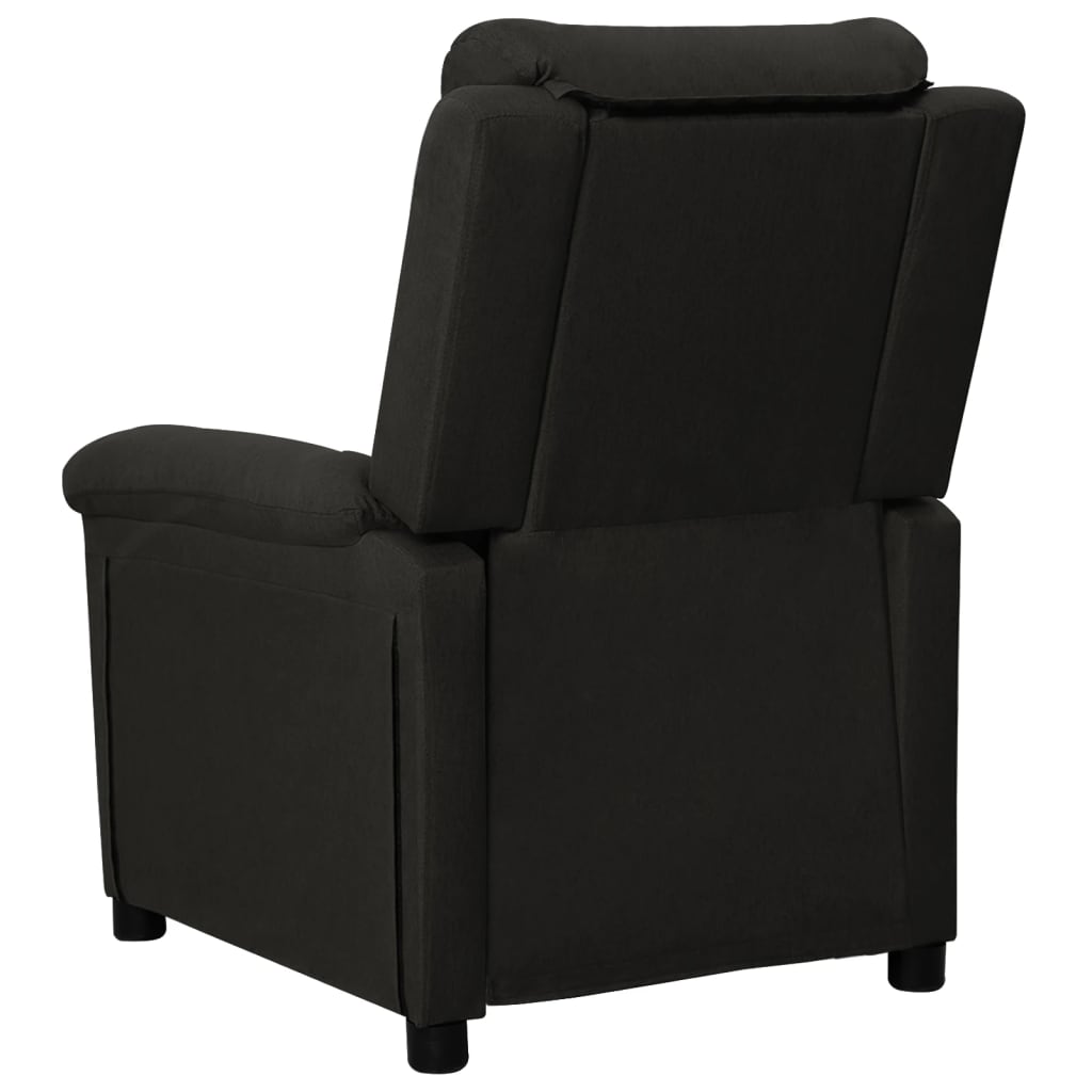 Fauteuil verstelbaar stof zwart