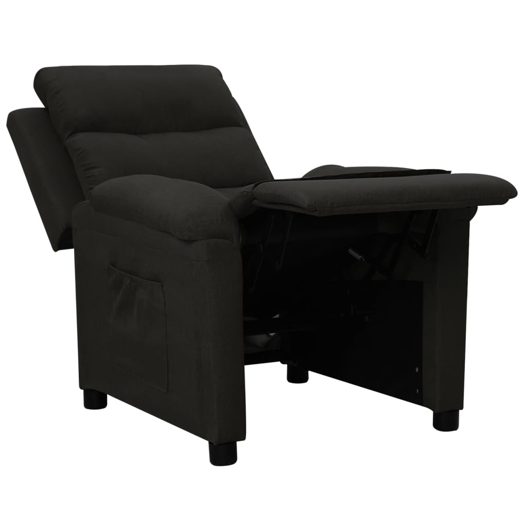 Fauteuil verstelbaar stof zwart