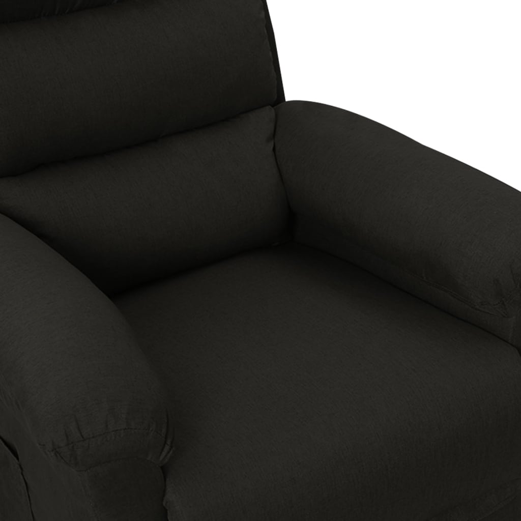 Fauteuil verstelbaar stof zwart