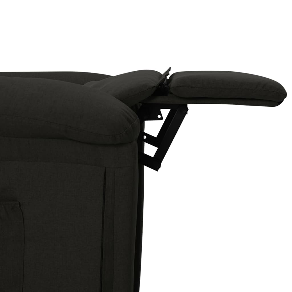 Fauteuil verstelbaar stof zwart