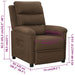 Fauteuil verstelbaar stof bruin
