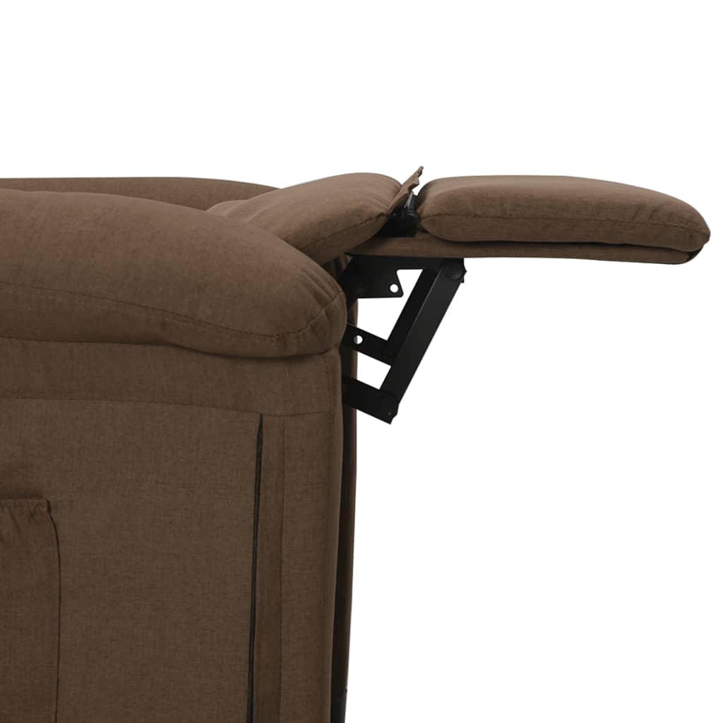 Fauteuil verstelbaar stof bruin
