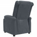 Fauteuil verstelbaar fluweel donkergrijs