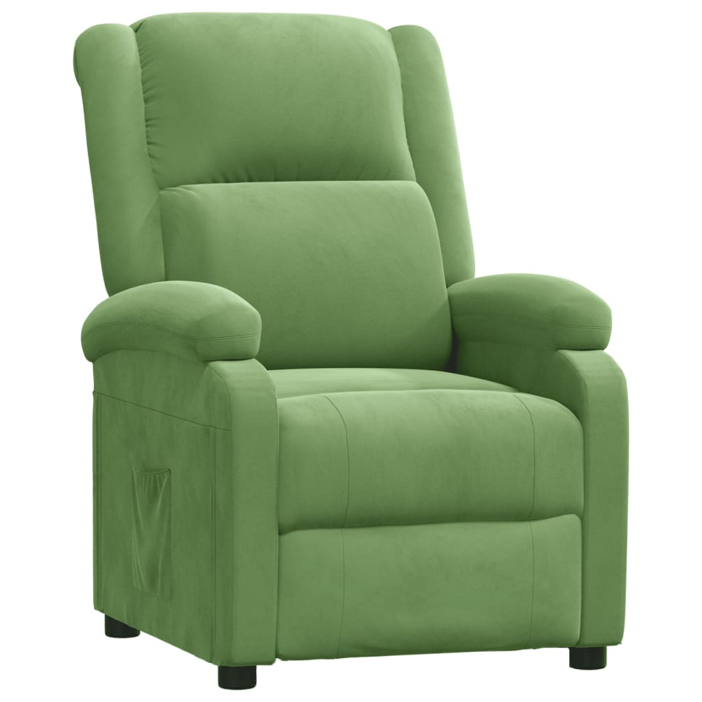 Fauteuil verstelbaar fluweel lichtgroen