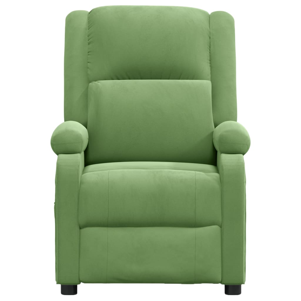 Fauteuil verstelbaar fluweel lichtgroen