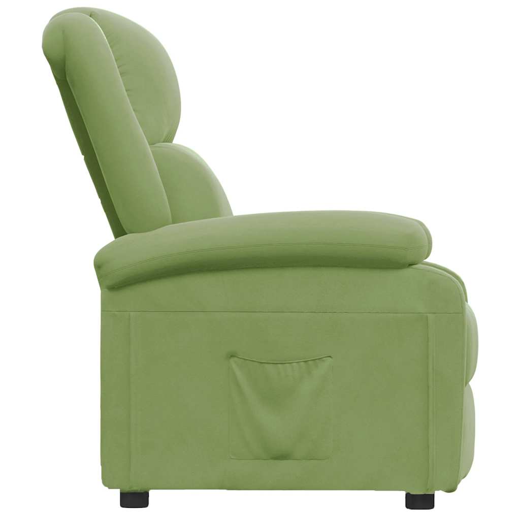 Fauteuil verstelbaar fluweel lichtgroen