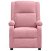 Fauteuil verstelbaar fluweel roze