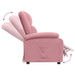 Fauteuil verstelbaar fluweel roze