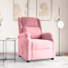 Fauteuil verstelbaar fluweel roze