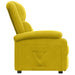 Fauteuil verstelbaar fluweel geel