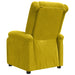 Fauteuil verstelbaar fluweel geel