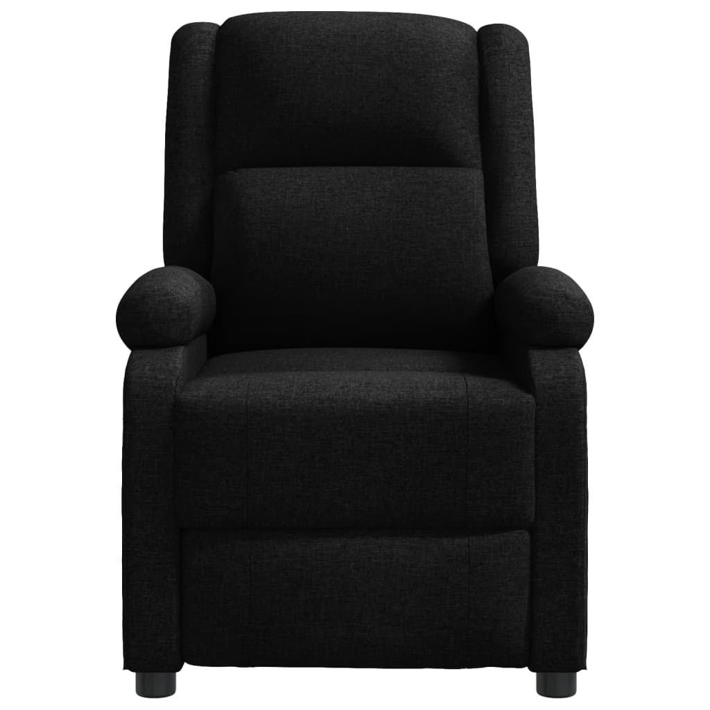 Fauteuil verstelbaar stof zwart