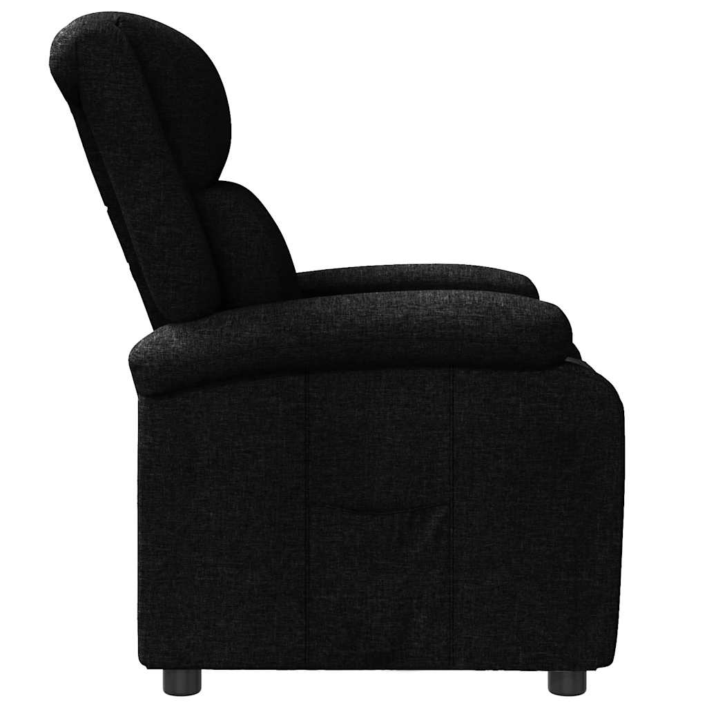 Fauteuil verstelbaar stof zwart