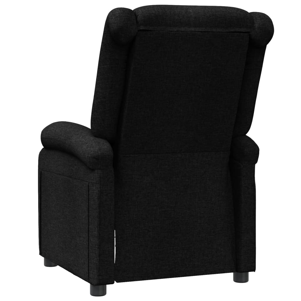 Fauteuil verstelbaar stof zwart
