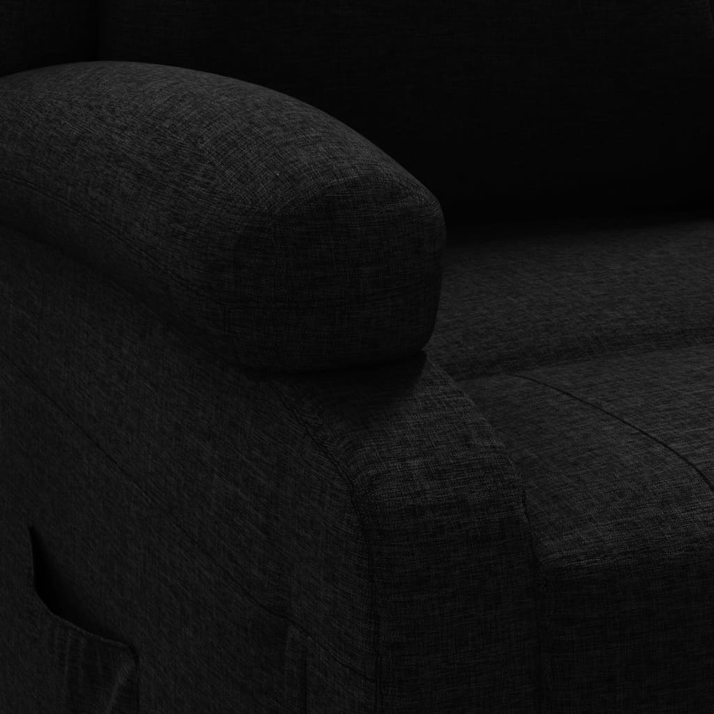 Fauteuil verstelbaar stof zwart