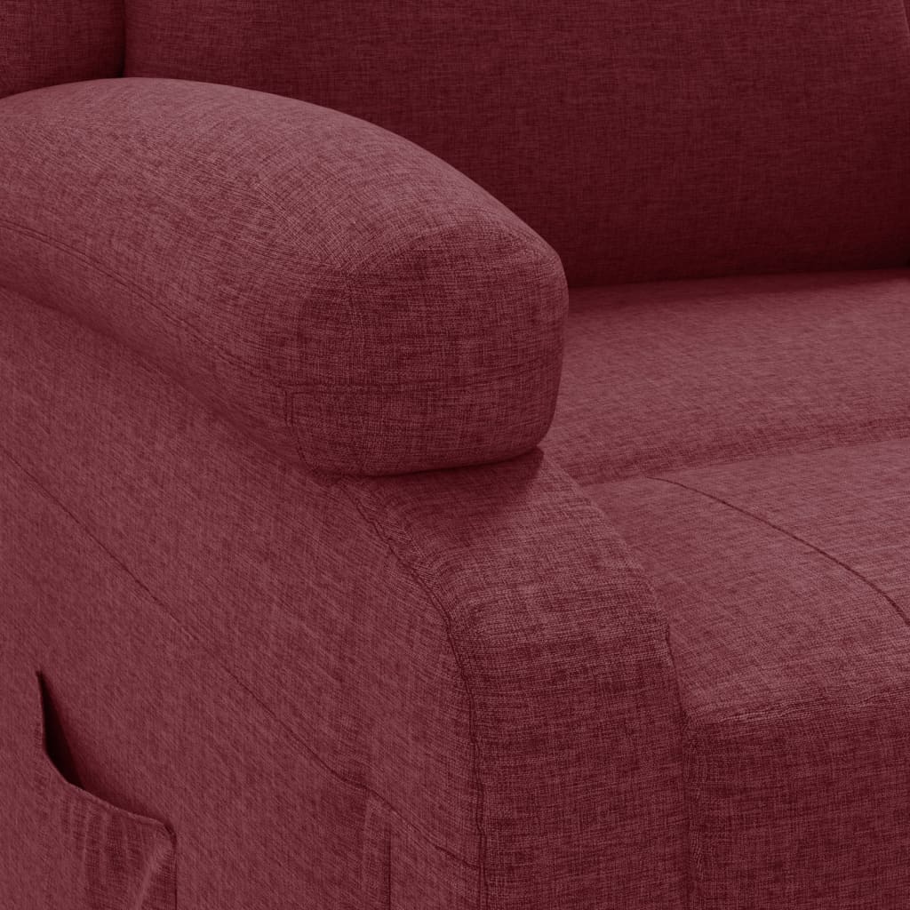 Fauteuil verstelbaar stof wijnrood