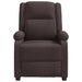 Fauteuil verstelbaar stof donkerbruin