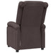 Fauteuil verstelbaar stof donkerbruin
