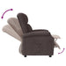 Fauteuil verstelbaar stof donkerbruin