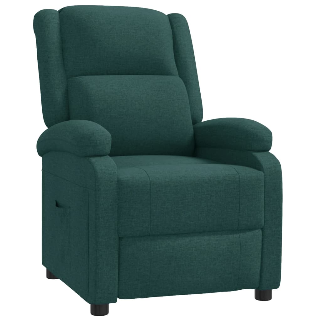 Fauteuil verstelbaar stof donkergroen