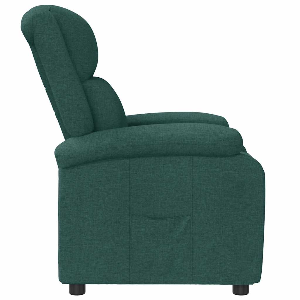 Fauteuil verstelbaar stof donkergroen