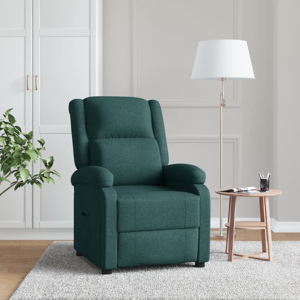 Fauteuil verstelbaar stof donkergroen