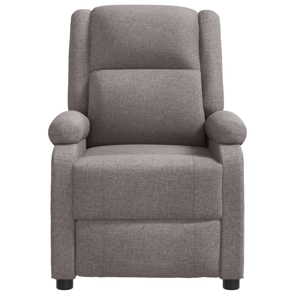 Fauteuil verstelbaar stof taupe