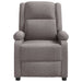 Fauteuil verstelbaar stof taupe