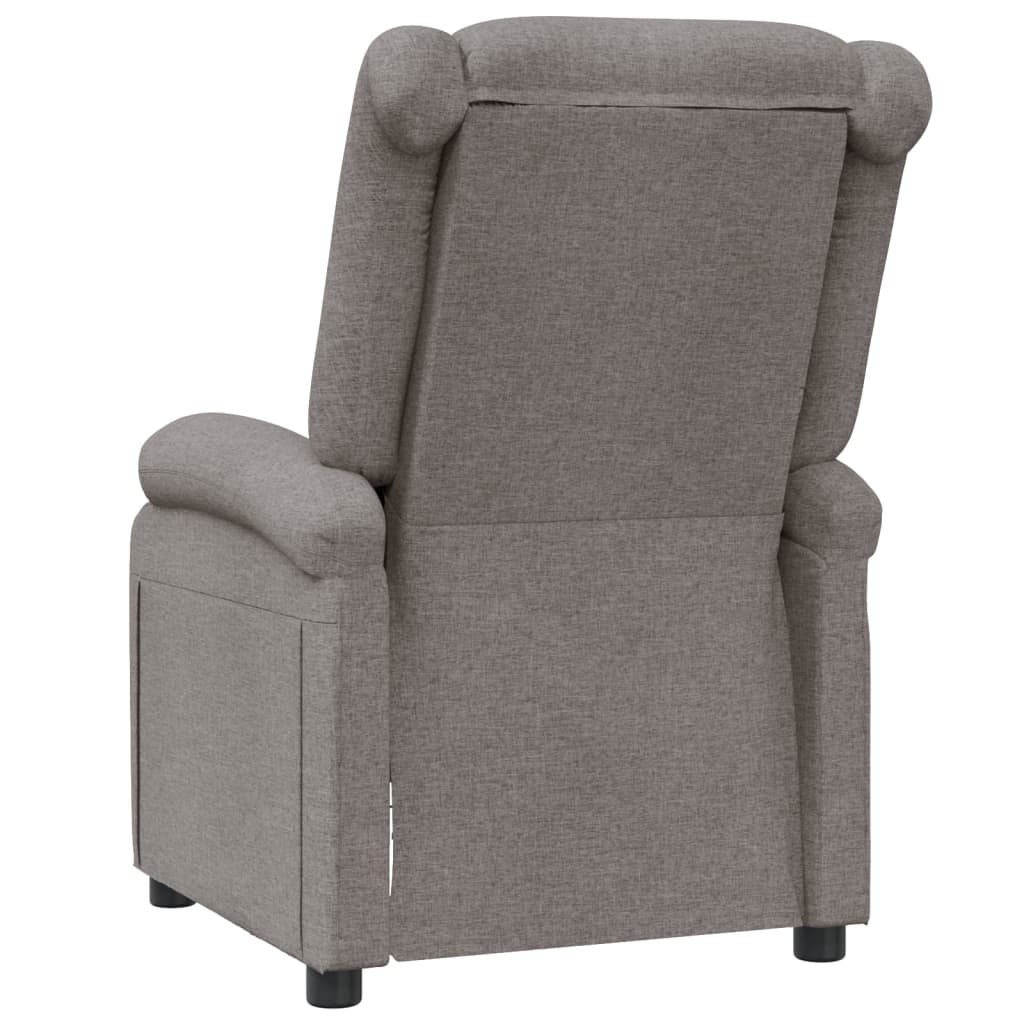 Fauteuil verstelbaar stof taupe