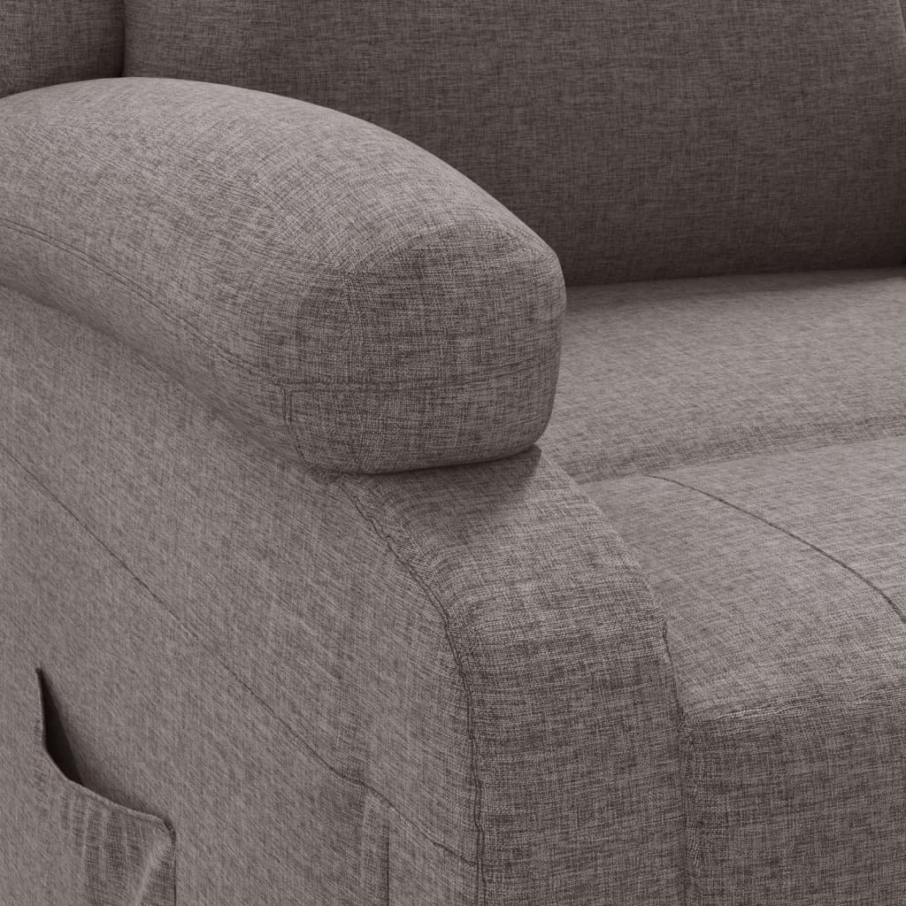 Fauteuil verstelbaar stof taupe