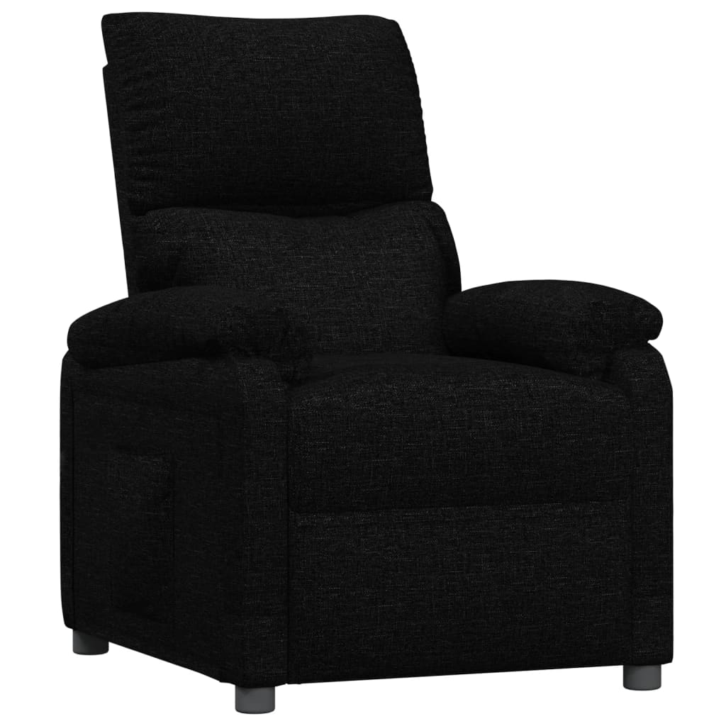 Fauteuil verstelbaar stof zwart