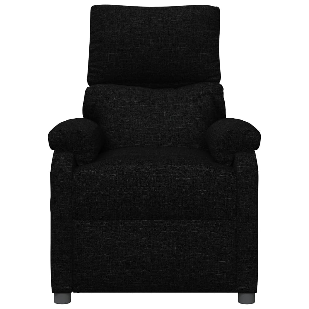 Fauteuil verstelbaar stof zwart
