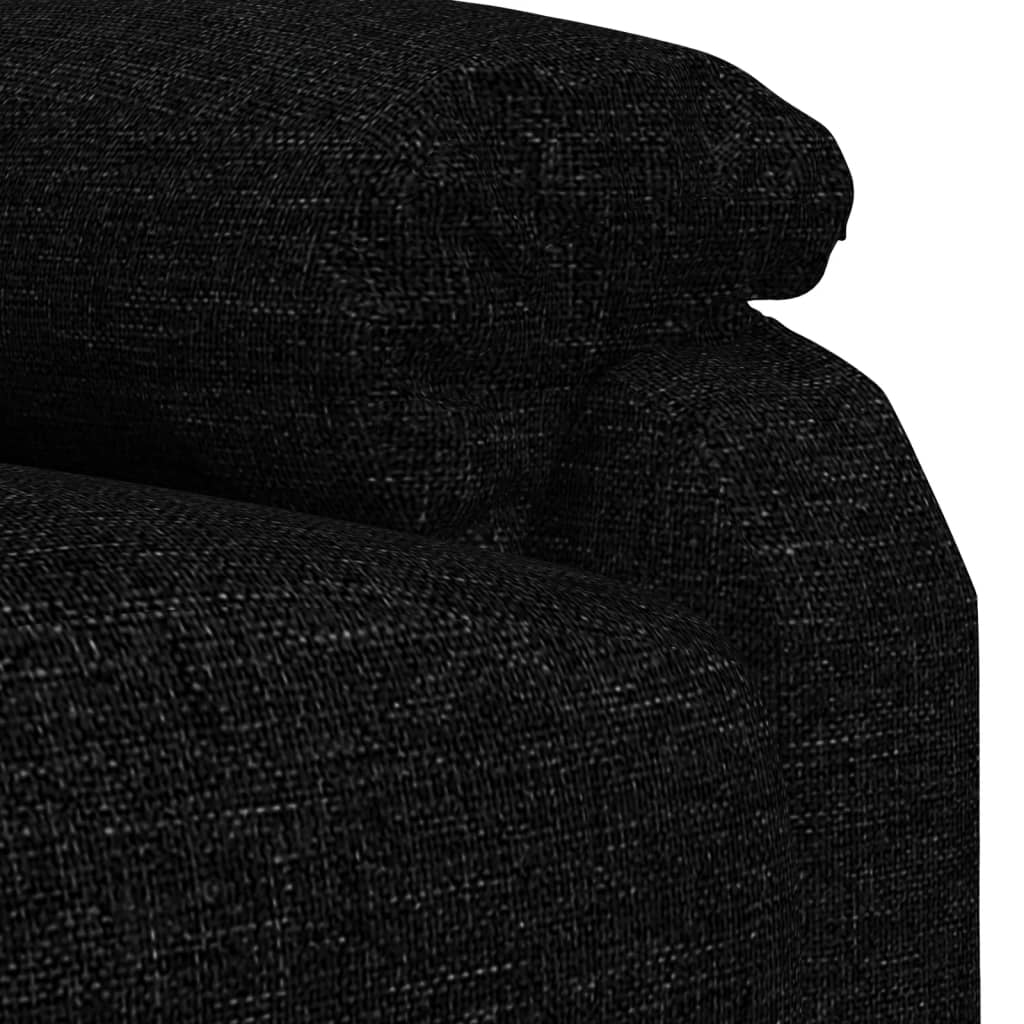 Fauteuil verstelbaar stof zwart