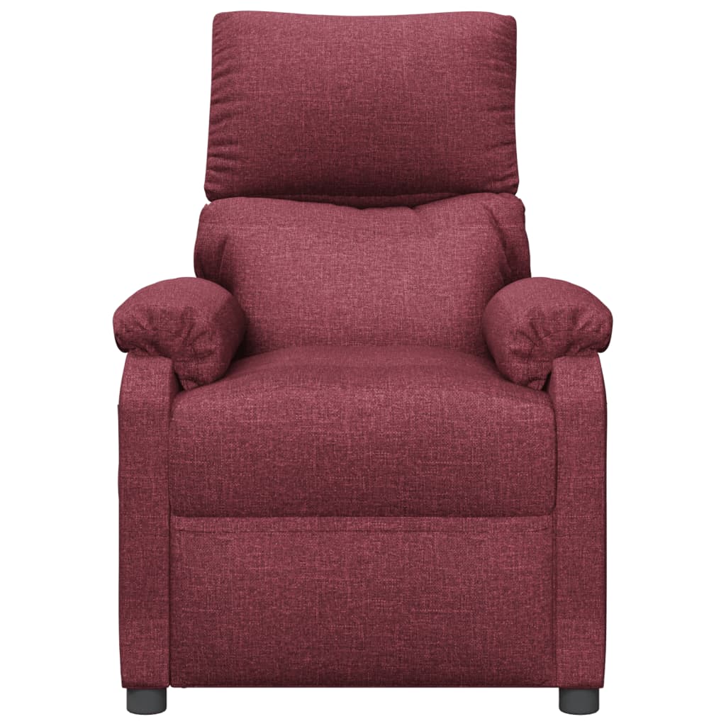 Fauteuil verstelbaar stof wijnrood