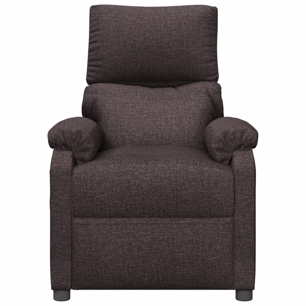 Fauteuil verstelbaar stof donkerbruin
