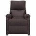 Fauteuil verstelbaar stof donkerbruin
