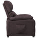 Fauteuil verstelbaar stof donkerbruin