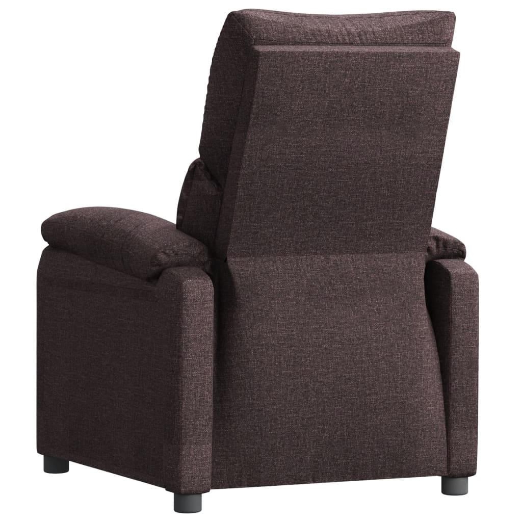 Fauteuil verstelbaar stof donkerbruin