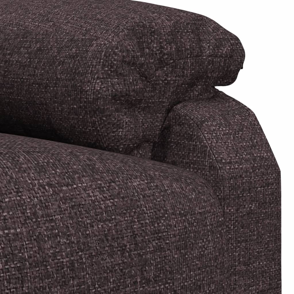 Fauteuil verstelbaar stof donkerbruin