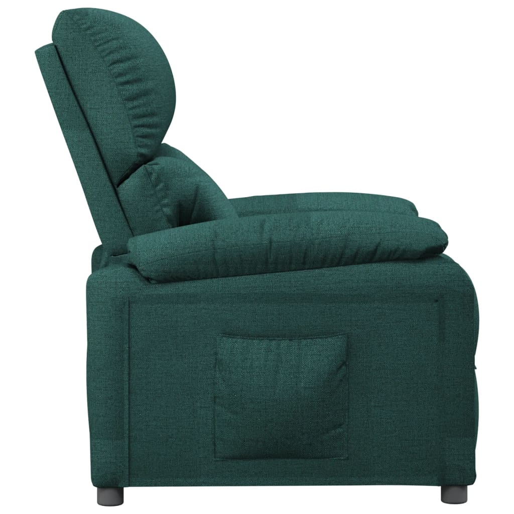 Fauteuil verstelbaar stof donkergroen