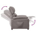 Fauteuil verstelbaar stof taupe