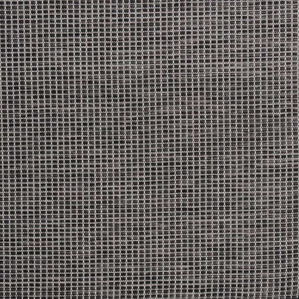 Buitenkleed platgeweven 200x280 cm grijs