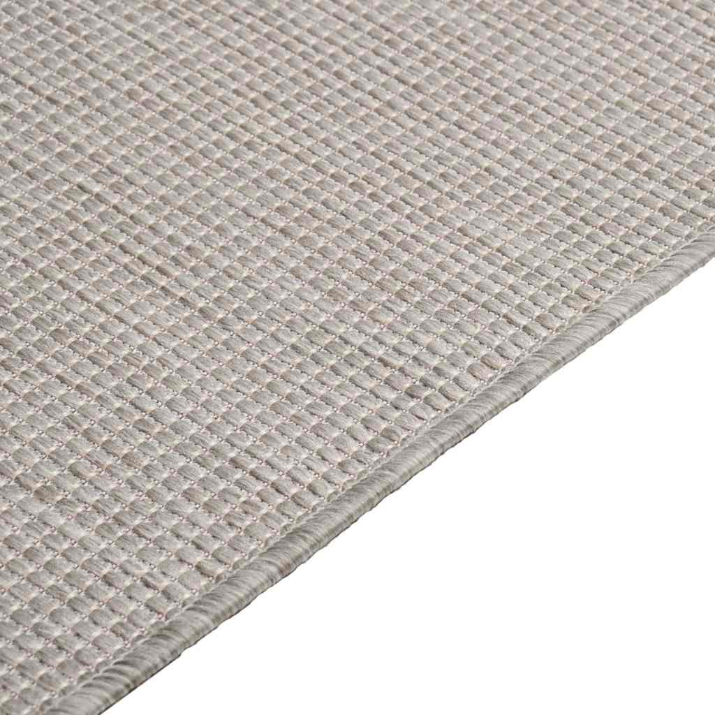 Buitenkleed platgeweven 200x280 cm lichtgrijs