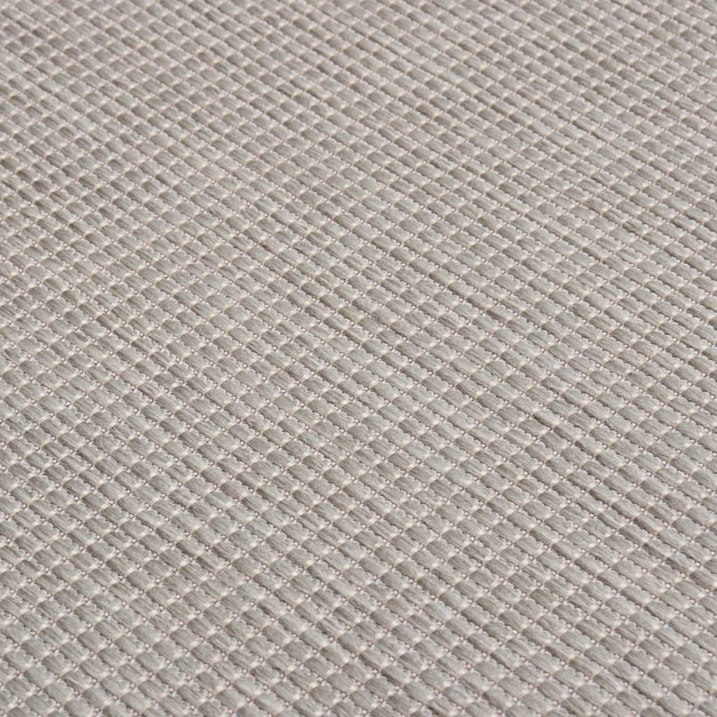Buitenkleed platgeweven 200x280 cm lichtgrijs