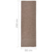 Buitenkleed platgeweven 80x250 cm bruin