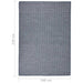 Buitenkleed platgeweven 160x230 cm blauw