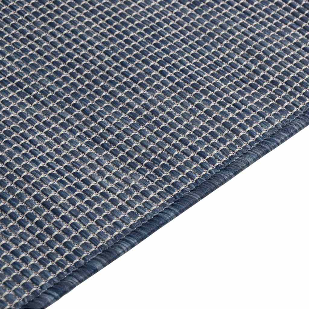 Buitenkleed platgeweven 200x280 cm blauw
