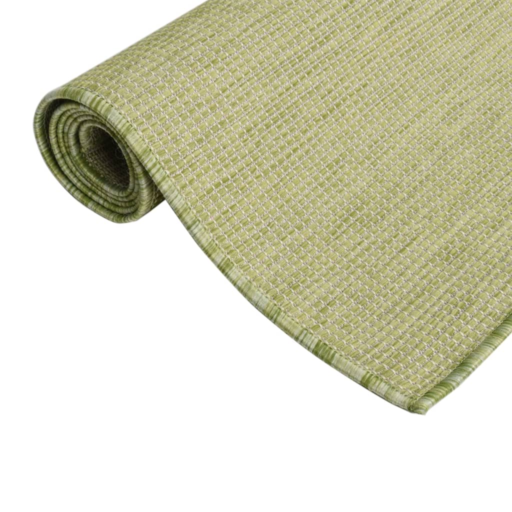 Buitenkleed platgeweven 80x150 cm groen
