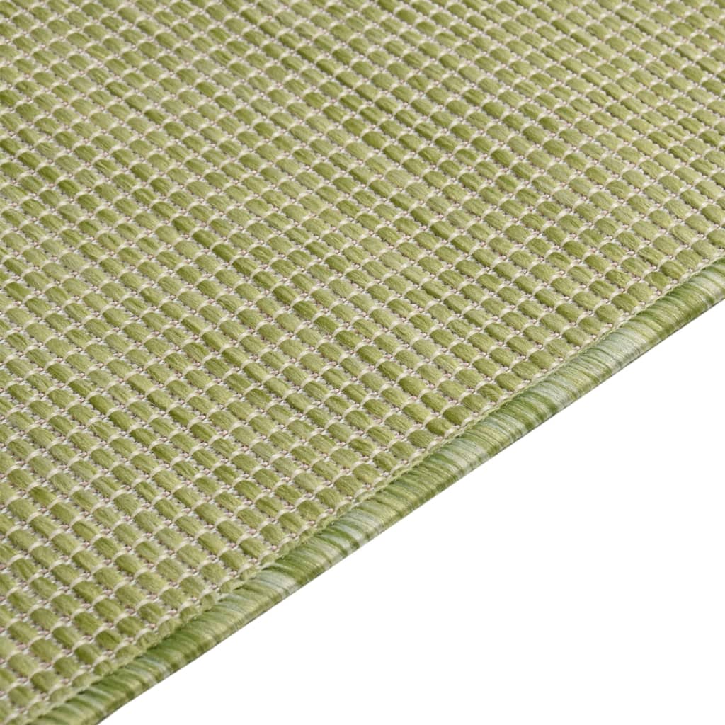 Buitenkleed platgeweven 140x200 cm groen