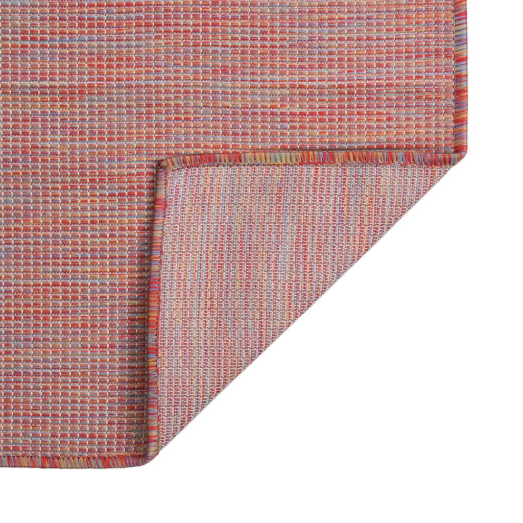 Buitenkleed platgeweven 160x230 cm rood
